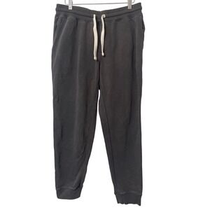 Faherty Brand Men's Sunwashed Vintage Fleece Sweatpants Charcoal Gray Size M